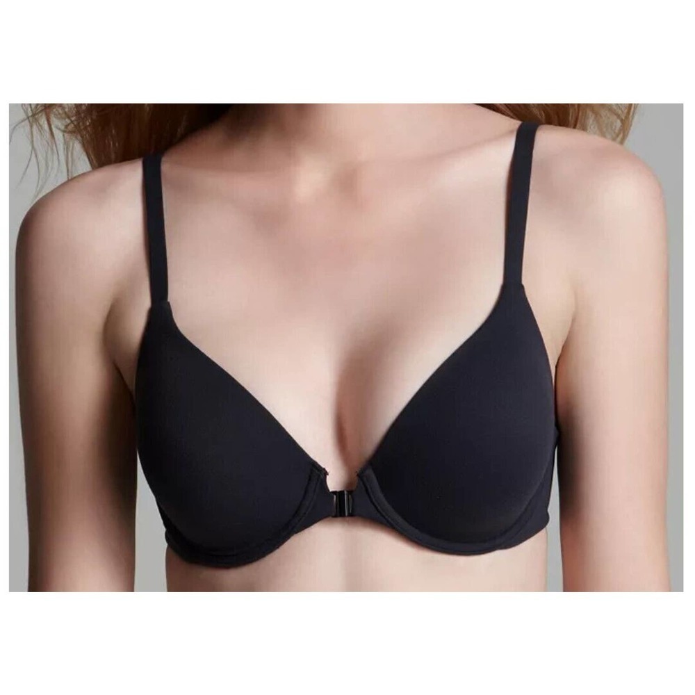 Wacoal Bra 34DD Black How Perfect Smoothing Contour Underwire Front Closure NEW